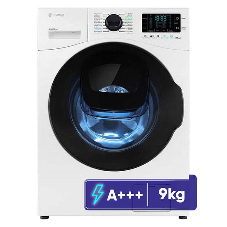 محصول نمونه تستی ماشین لباسشویی 9 کیلوگرم اتوماتیک اسنوا مدل SWM-F92W